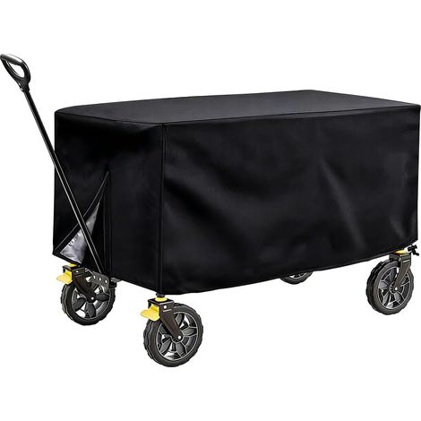 Housse de Chariot à Main Pliable, Imperméable Housse de Protection pour Chariot de Jardin Tissu Oxford 210D Vent Housse de Pluie pour Chariot de Plage Camping, 97x61x56cm (1/5)