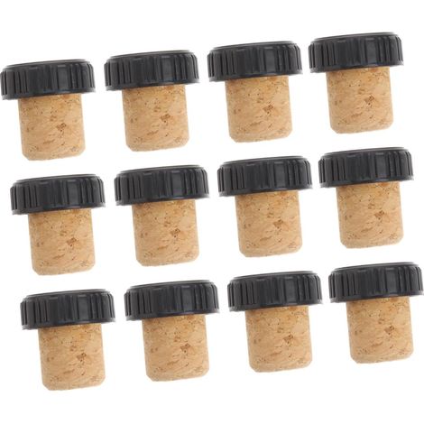 Lot de 12 bouchons liège, forme T, pour bouteilles et bocaux (1/5)