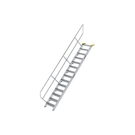 Escalera industrial  peldaños de aluminio  anchura de peldaños