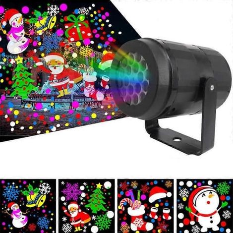 Lampe de Noël projecteur laser pour intérieur et extérieur, lampe de décoration de fête (1/4)