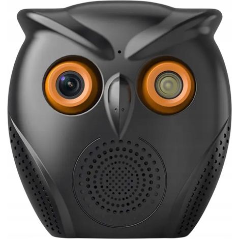 Eulenkamera mit Bluetooth-Lautsprecher, Mini-Spionagekamera, Full HD 1080p, WLAN