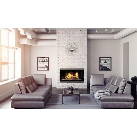 Azura Home Design – Insert cheminée à bois 9,4 kW – Fonte – Efficacité 63,7% – Capacité de chauffe 94 m² – Diamètre sortie 180 mm - W16-9 (1/5)