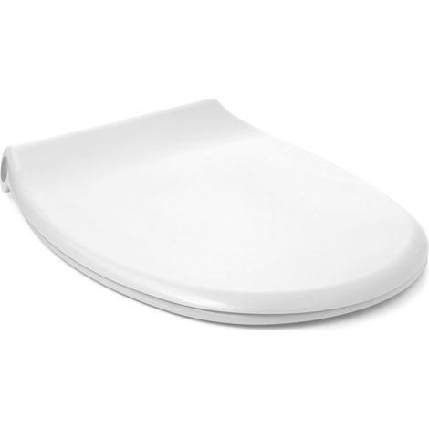 Abattant WC Universel Compatible Modèle Victoria Thermoplastique Résistant Finition Brillante Fixation Facile Fabriqué en Espagne Forme Ovale - Modèle Polo - Blanc (1/5)
