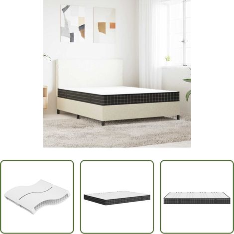 vidaXL Matelas bonnell - Matelas à ressorts bonnell moyen 160x200 cm (1/5)