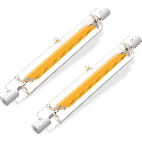 R7S LED Bulbs 78mm, Dimmable, 10W Equivalent to 78mm 100W Halogen Bulb, Flicker-Free, Warm White 3000K 1000LM, AC 220-240V, 360° Beam Angle, Pack of 2 (1/5)