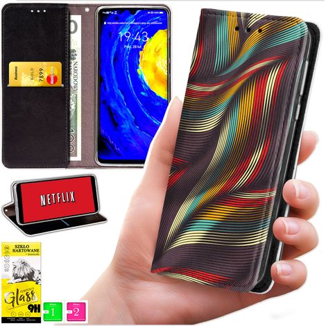 Brieftaschenhülle für Motorola Moto E15 / Moto G05 – Bluemoon-Cover mit Print + 9H-Glas (1/5)