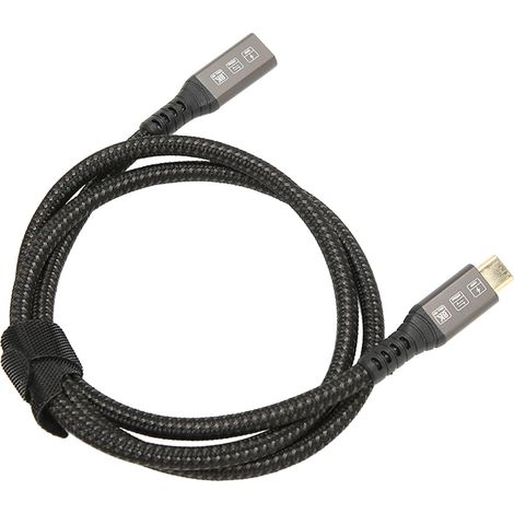 Câble USB C Mâle vers Femelle 2.6ft 8K UHD 60Hz 100W Charge Rapide 40Gbps USB4 Compatible SSD EGPU (1/5)