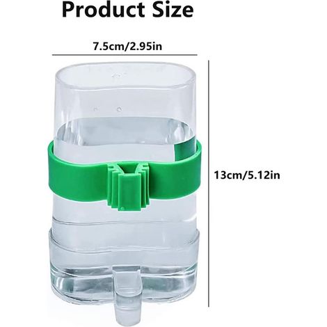 Distributeur d'eau et de nourriture pour oiseaux, abreuvoir automatique en plastique pour cage à perroquet et petit animal (1/5)