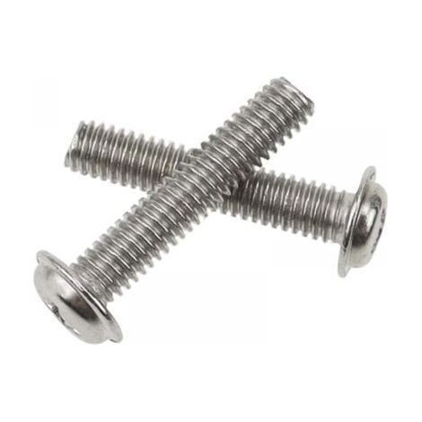 Phillip Lot de 100 vis de machine à tête plate M4 x 25 - Vis cruciformes argentées avec tête bombée pour cuisine, portes d'armoire, meubles (1/5)