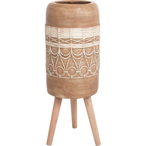 Soporte para maceta boho alta soporte de madera de magnesio marrón claro Dryopteris (1/5)