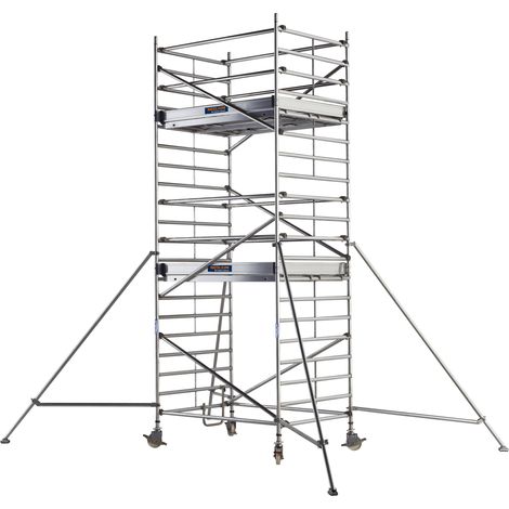Echafaudage roulant aluminium NEOLIUM 400 Line - Hauteur 6,00 m Tubesca Comabi (1/2)