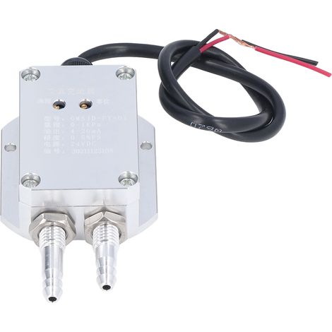 Differenzdrucktransmitter 0-1 kPa, Aluminiumlegierung, Luftdrucksensor für Lüftung, HLK-Steuerung und industrielle Überwachung. (1/5)