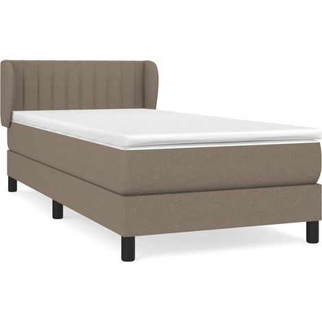 Maison Exclusive - Giroletto a Molle con Materasso Tortora 90x200 cm inTessuto (1/5)