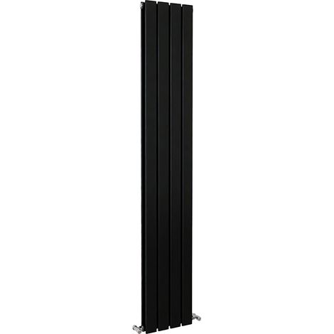 SKY Bathroom Flat Panel Radiator Vertical 1600x272mm Double Black