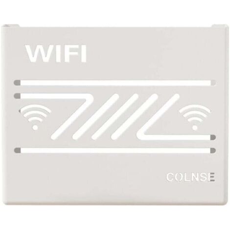 Boîte de rangement murale pour routeur Wi-Fi - Étagère murale décorative - Décoration murale - Multifonction pour routeur - Organisateur de câbles - Blanc (1/3)