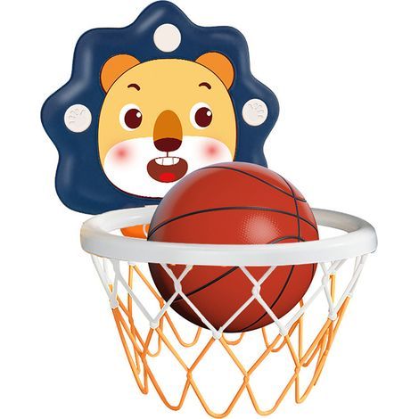 Panneau de basket ajustable pour enfants 709H, filet bleu, parfait pour jeux intérieurs et maternelle. (1/5)