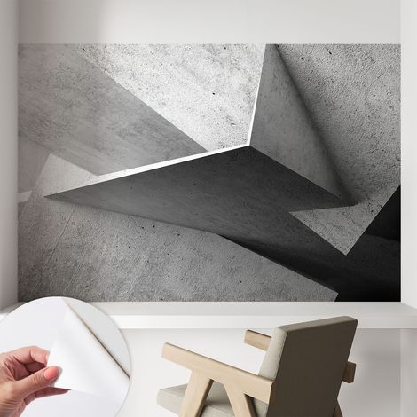 Papier peint autocollant Mural avec colle pour salon et chambre Décoration murale rapide Structures géométriques 104x70 cm (1/5)