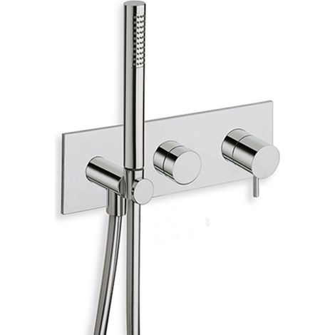Façade douche thermostatique 3 sorties chrome - CRISTINA ONDYNA TV70351