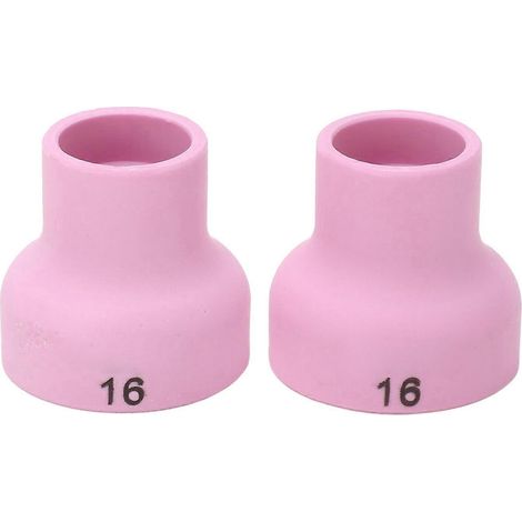 Jeu de 2 buses de soudage TIG avec buse en céramique n° 16 et trou central de 2,4 mm pour torches WP17, 18 et 26