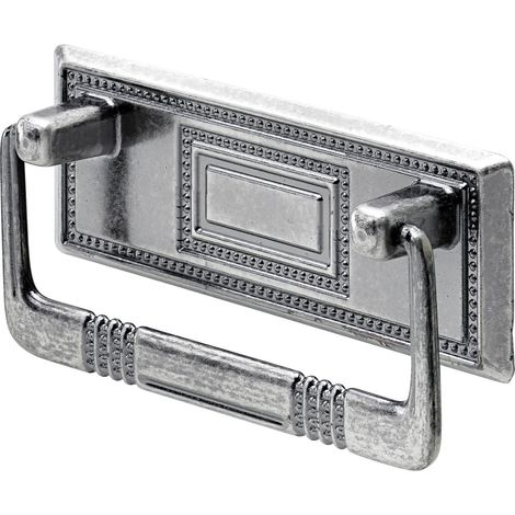 Hettich Möbelgriff Zinkdruckguss silber 33,0 x 96,0 x 14,0 mm - 1 Stück Möbelgriff