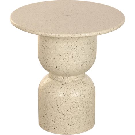Mesita Auxiliar Metal Mdf 50X50X51 Simil Piedra (1/5)