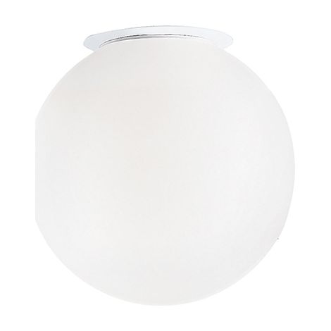 Applique/Plafoniera Emily Rossini Group - Diametro 16cm, Vetro Satinato Bianco, Attacco E14 IP20, Design Compatto ed Elegante (1/5)