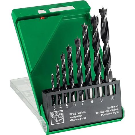 HIKOKI Holzbohrer-Set, 8-teilig, 3 / 4 / 5 / 6 / 7 / 8 / 9 / 10 mm