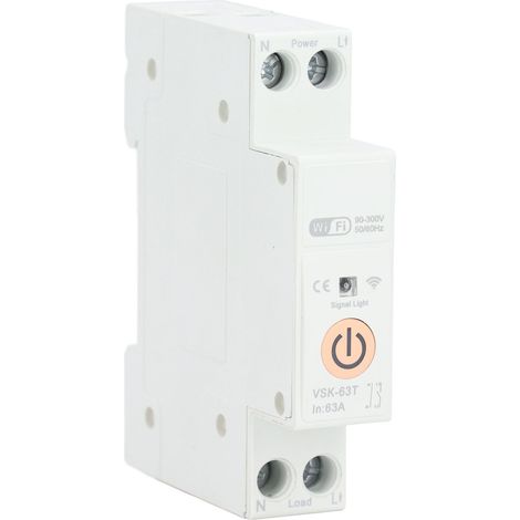 Disjoncteur de commutateur WiFi 1P 63A, commande vocale à distance, Cycle de synchronisation intelligent pour Tuya 90V-300V (1/5)