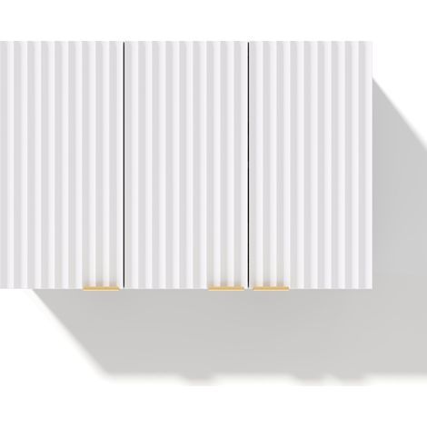 Küchen-Hängeschrank mit 3 Türen aus weißem MDF 90 x 29 x 60 cm (1/5)
