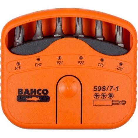 JGOS PUNTAS 1/4 ARD 7 PZAS CON ADAPTADOR 59S/7-1 - BAHCO