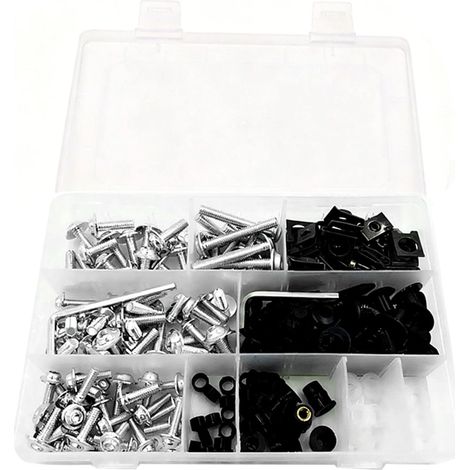 Motorcycle Fairing Bolt Kit, 223 Pieces Windshield Screws