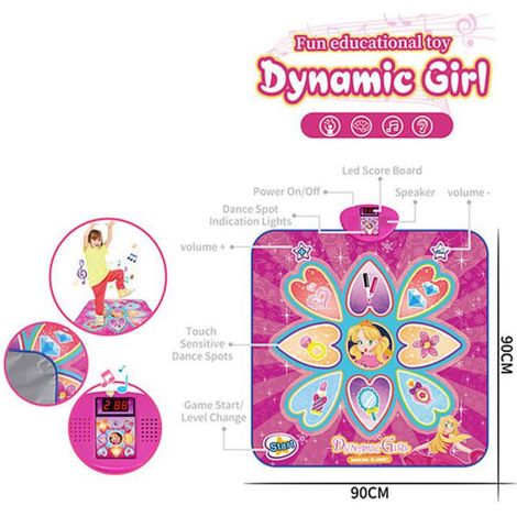 Tapis de Danse pour filles de 3-14 ans, Tapis de Jeu Tactile avec Affichage LED, Tapis de Danse Musical, Cadeau de Noël (1/5)