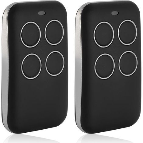 2pcs Telecommande Garage Universelle Portail Télécommande Porte de Garage 433mhz, Telecommande Portail Bip Portail Universelle émetteur Manuel 433 Mhz Télécommande à 4 Canaux Clonage (1/5)