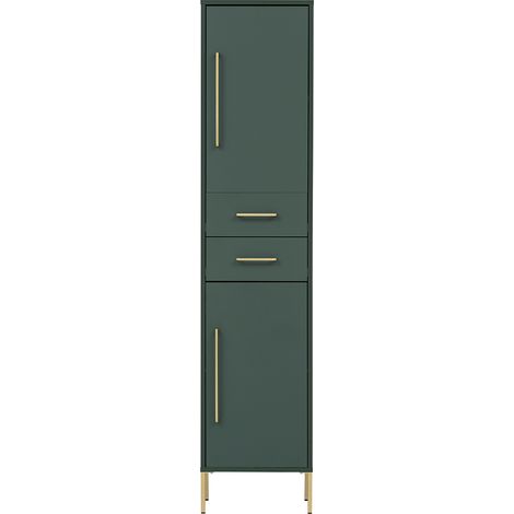 schmaler Hochschrank KELLA-80 in waldgrün, B/H/T: ca. 40,5/184,3/33,1 cm (1/5)