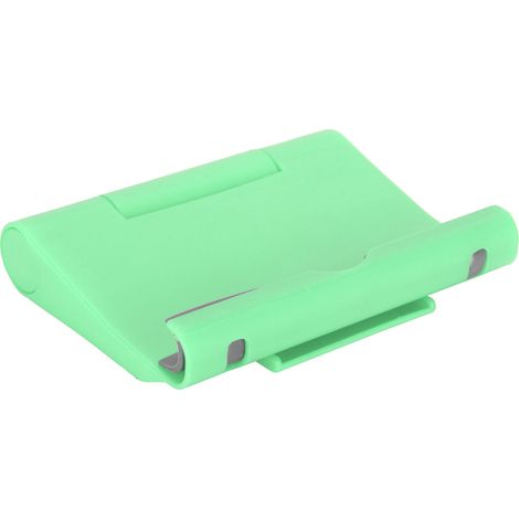 Support de téléphone multifonctionnel pliable, support de bureau portable en plastique pour téléphone portable et tablette (vert) (1/5)