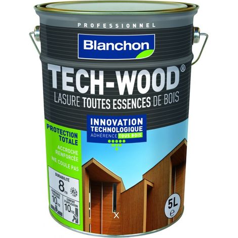 Lasure blanchon bois extérieur 5 litres brun acajou