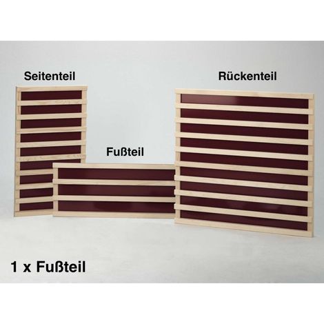 Infraworld Infrarot Flächenheizung Fußteil Einzelelemente Espe in rot 112 x 33 cm (1/5)