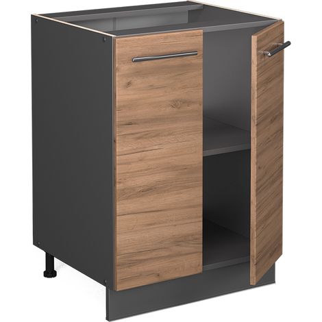 Mobiletto base cucina Fame-Line, Quercia dorata, 60 cm senza piano di lavoro, Vicco (1/5)
