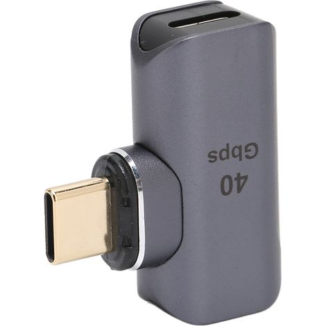 Adaptateur magnétique USB-C 100 W, charge rapide 40 Gbit/s, 8K, Plug and Play, adaptateur magnétique coudé USB-C vers USB-C (1/5)