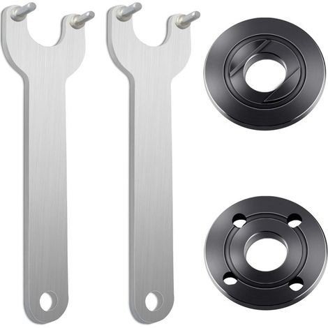 Cabilock 4 Pièces Clé à Angle pour Meuleuse 125mm Rondelles, Lot de Acier au Carbone, pour Disqueuse et Disque de Meulage, Serrage Fiable Couleur Aléatoire (1/4)