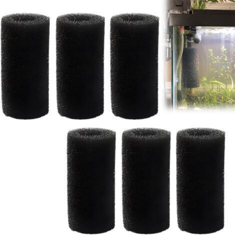 6 Pieces Foam Filter Aquarium Pre-Filter Aquarium Filtration Accessories Protects Against Accidental Suction of Small Fish and Shrimp (80x40mm) (1/5)