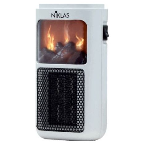 Stufetta termoventilatore elettrica effetto fuoco vivo Niklas PTC Plugin Fuego (1/5)