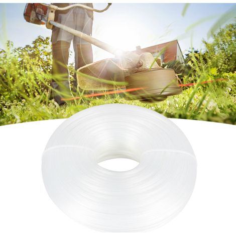 2,4 mm x 90 m runde, weiße Nylon-Trimmerschnur für Gartenmäher (1/5)