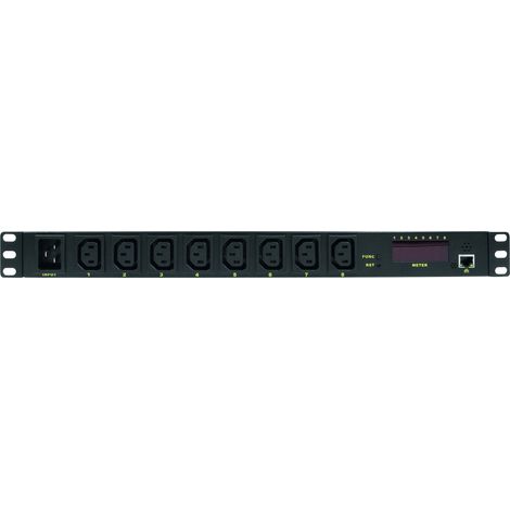 LogiLink PDU8P01 unitÃ  di distribuzione dell'energia [PDU] 8 presa[e] AC 1U Nero (PDU8P01 power distribution - unit [PDU] 8 AC outlet[s] 1U - Black - Warranty: 12M) (1/5)