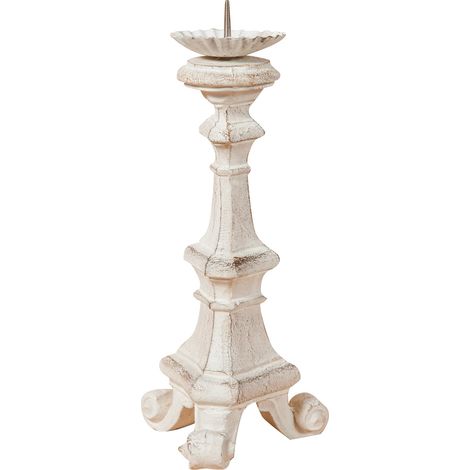 Antiqued white finish chandelier Made in Italy