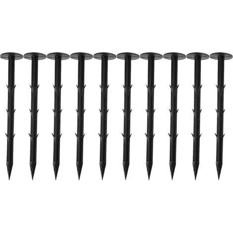 Lot de 30 clous de jardinage en plastique pour plantes - Anti-herbe - Outils de fixation pour tuteurs de plantes - Maintien des bordures de pelouse - Pour tentes et bâches de pluie (1/5)