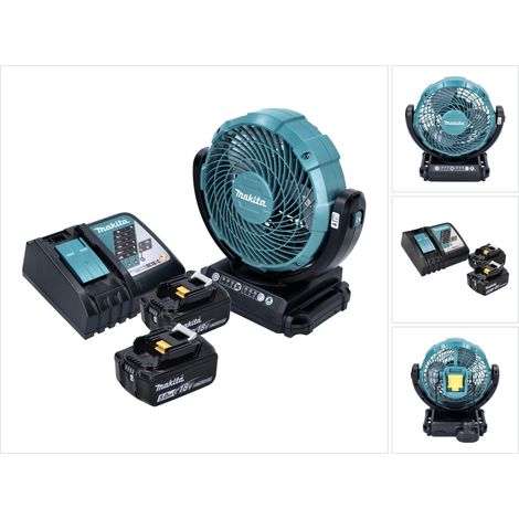 Makita DCF 102 RT Akku Ventilator Lüfter 18 V 18 cm + 2x Akku 5,0 Ah + Ladegerät (1/5)