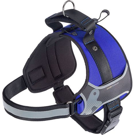 Ferplast HERCULES P Harnais technique pour chiens avec poignée et bords réfléchissants. Différentes couleurs et tailles.. Variante  - Misure: A: 65-75 cm B: 90-110 cm 40 mm - Bleu (1/2)