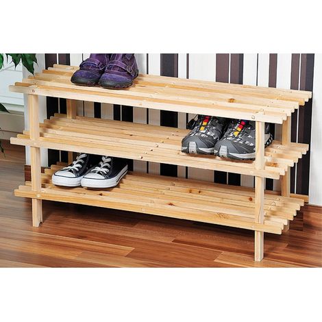 Range chaussures - Bois - 3 niveaux - Livraison gratuite