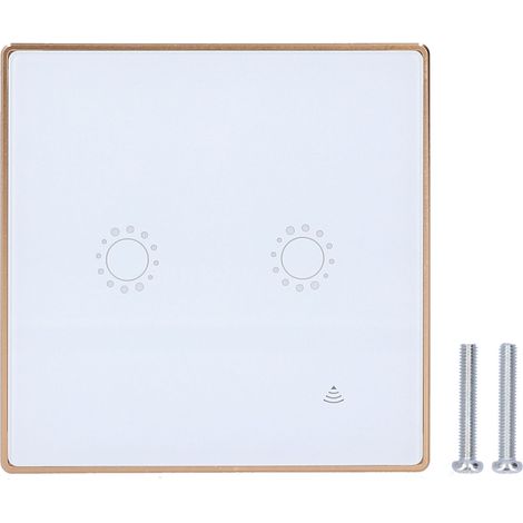 Interrupteur tactile intelligent WiFi sans fil, télécommande, norme UK, 2200W, 95-240VAC